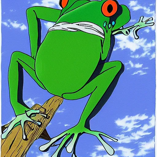 Prompt: mystic photo of the frog, studio ghibli, beautiful, crisp