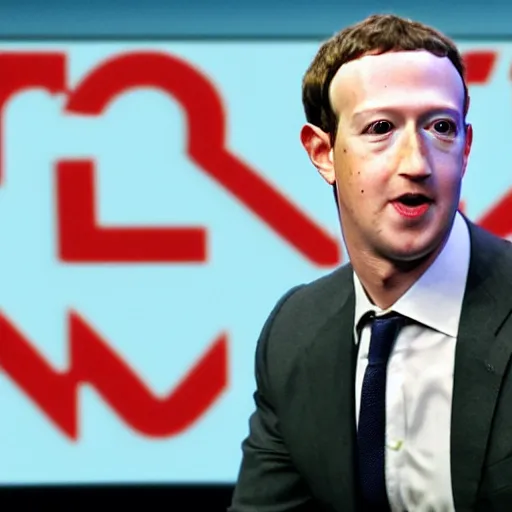 Image similar to mark zuckerberg as a news anchor on cnn