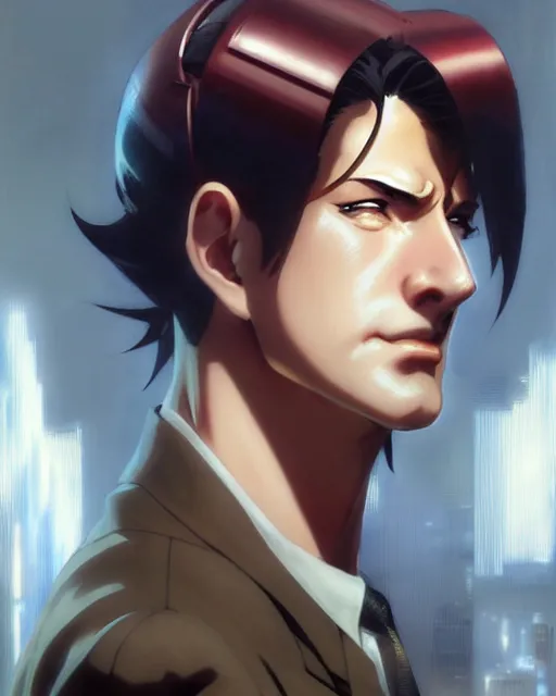 Image similar to portrait Anime 1940s Stallone Sharp fine face, pretty face, realistic shaded Perfect face, fine details. Anime. cyberpunk realistic shaded lighting by katsuhiro otomo ghost-in-the-shell, magali villeneuve, artgerm, rutkowski Jeremy Lipkin and Giuseppe Dangelico Pino and Michael Garmash and Rob Rey