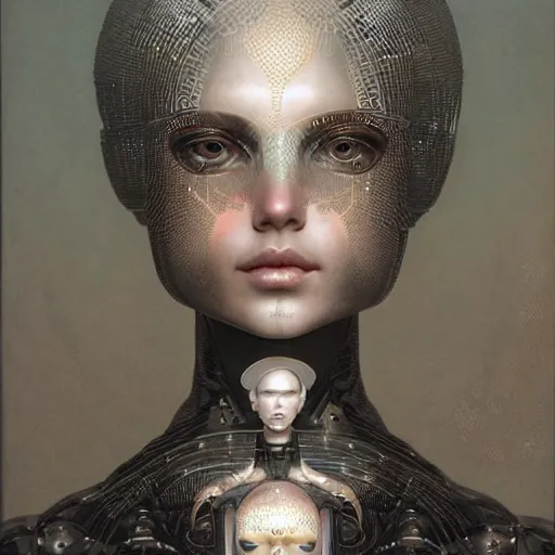 Image similar to humanoid robot, highly detailed, expressive eyes, beautiful symmetric body, perfect proportions, highly intricate, 8 k, art by tom bagshaw and alex gray