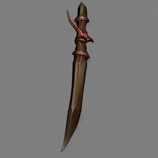 Image similar to 3 d render portrait of a fantasy magic bow weapon