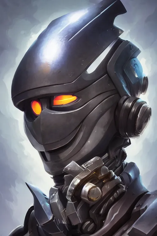 Image similar to epic mask helmet robot ninja portrait stylized as fornite style game design fanart by concept artist gervasio canda, behance hd by jesper ejsing, by rhads, makoto shinkai and lois van baarle, ilya kuvshinov, rossdraws global illumination radiating a glowing aura global illumination ray tracing hdr render in unreal engine 5