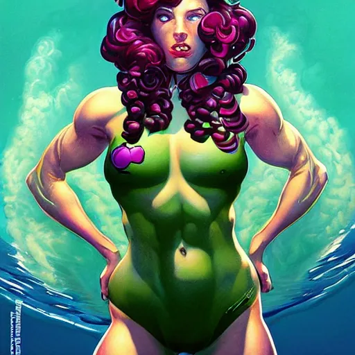 Image similar to underwater lofi shehulk portrait, Pixar style, by Tristan Eaton Stanley Artgerm and Tom Bagshaw.