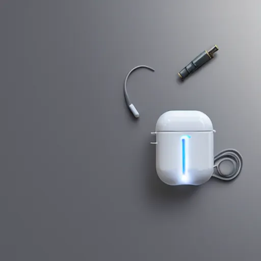 Image similar to airpod transformer, concept art, designed by Apple Inc and Joongwon Jeong, studio ambient lighting