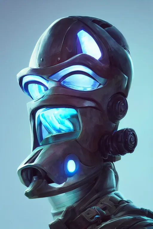 Image similar to epic mask helmet robot ninja portrait stylized as fornite style game design fanart by concept artist gervasio canda, behance hd by jesper ejsing, by rhads, makoto shinkai and lois van baarle, ilya kuvshinov, rossdraws global illumination radiating a glowing aura global illumination ray tracing hdr render in unreal engine 5