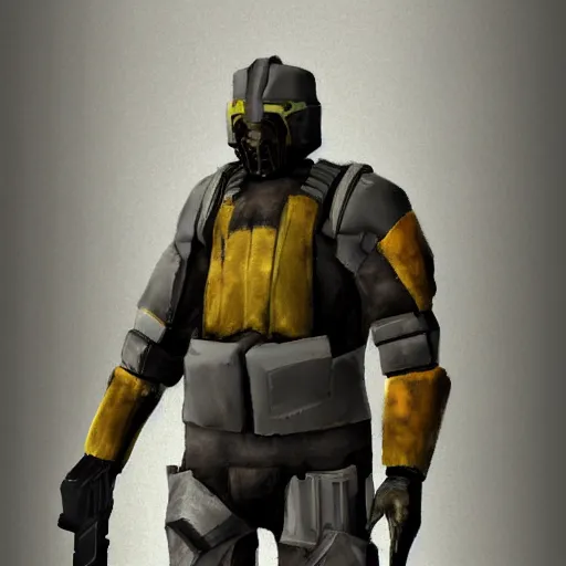 Prompt: a combine soldier from Half-life 2