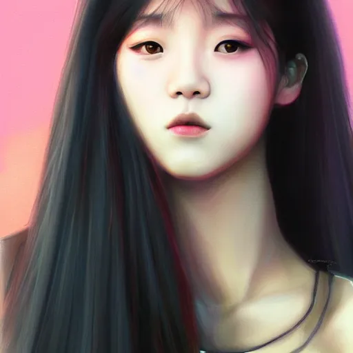 Image similar to jisoo of blackpink, hyperrealistic portrait, bladerunner street, by justine florentino, fantasy art, photo realistic, dynamic lighting, artstation, poster, volumetric lighting, very detailed face, intricate complexity, 8 k, award winning