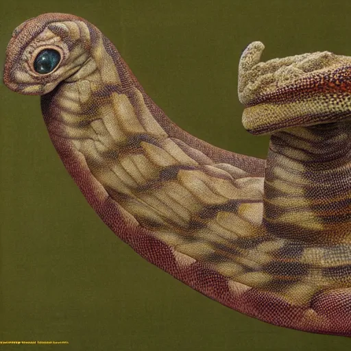 Prompt: plush langford's basilisk, art by national geographic, nature show