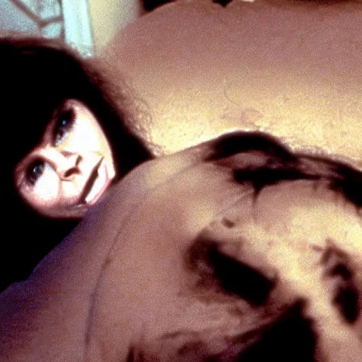 Prompt: possessed linda blair in the exorcist (1973)