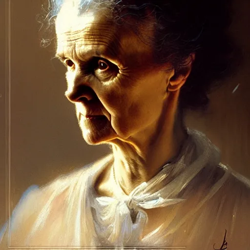 Image similar to a portrait of marie curie, high detail, cleary see face, by gaston bussiere, bayard wu, greg rutkowski, odd nerdrum, maxim verehin, dan dos santos, masterpiece, sharp focus, cinematic lightning - h 7 6 8