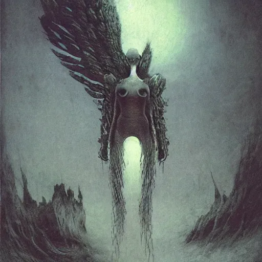 Image similar to arch angel concept art, by beksinski, dark soul concept