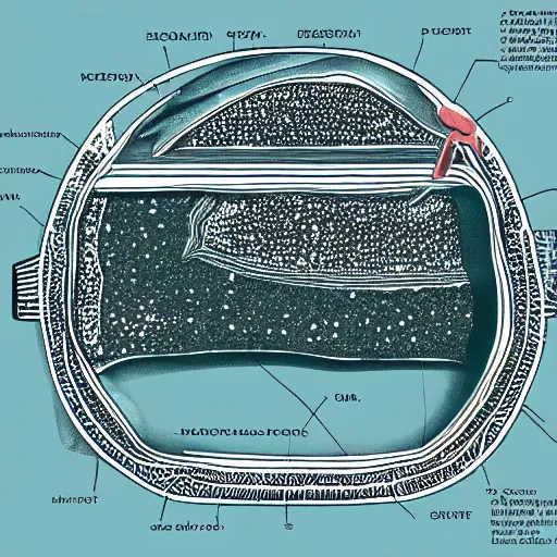 Prompt: Cross section illustration of a mammal cell