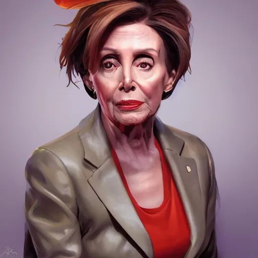 Prompt: a portrait of nancy pelosi as a gremlin, intricate, wild, highly detailed, digital painting, artstation, concept art, smooth, sharp focus, illustration, art by artgerm and greg rutkowski and alphonse much and hajime sorayama