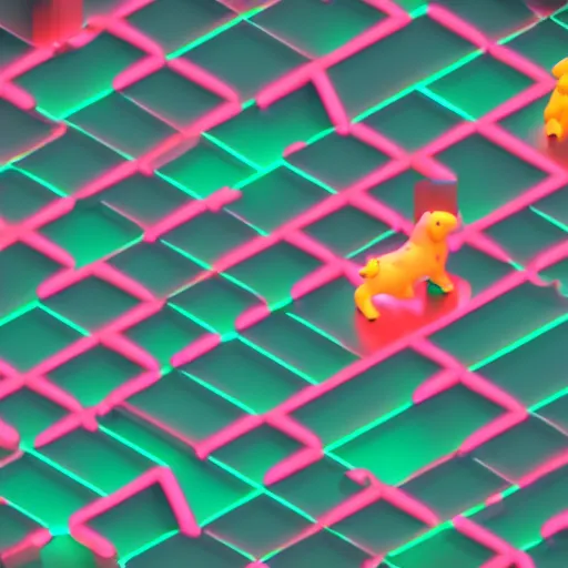 Image similar to isometric puppy bot, 3 d character realistic, very colorful, cinematic lighting, soft neon, volumetric lighting, apple design, jony ive, octane render, trending on artstation