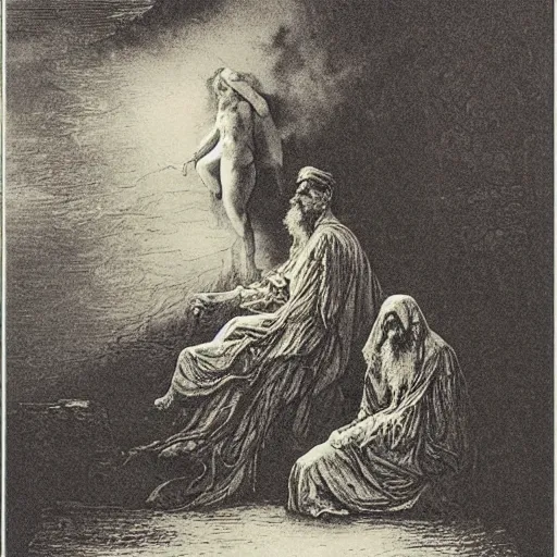 Prompt: Miloš Zeman, Gustave Dore lithography