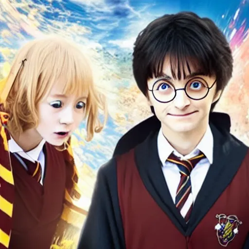 Image similar to Harry Potter as a Japanese anime 4K quality super realistic