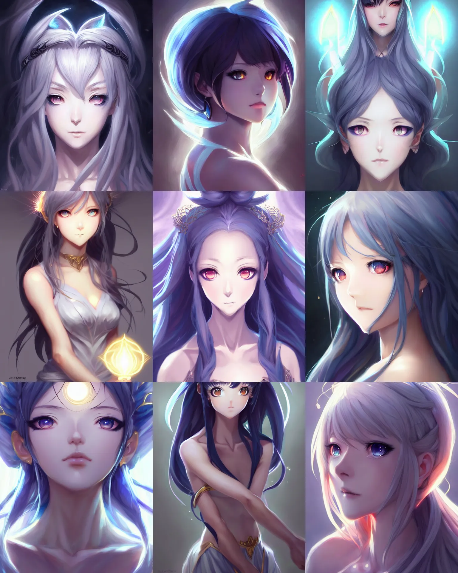 Prompt: character concept art of a goddess of light and shadow | | very anime, realistic anime, cute - fine - face, pretty face, realistic shaded perfect face, fine details by artgerm, wlop, rossdraws, james jean, andrei riabovitchev, marc simonetti, and sakimichan, seoul, south korea, trending on artstation