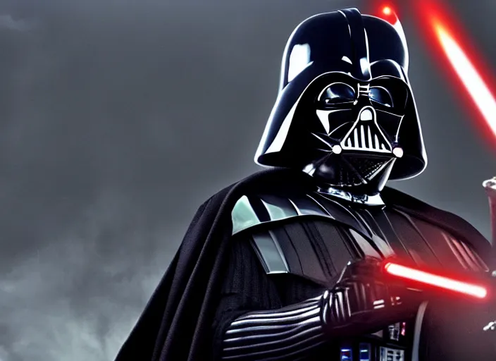 Image similar to ESPN still of Darth Vader playing in the nba playoffs live on espn, 4k