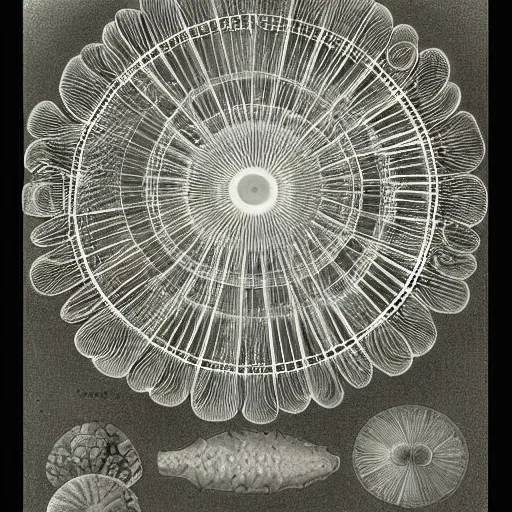 Prompt: diatom by ernst haeckel - n 4