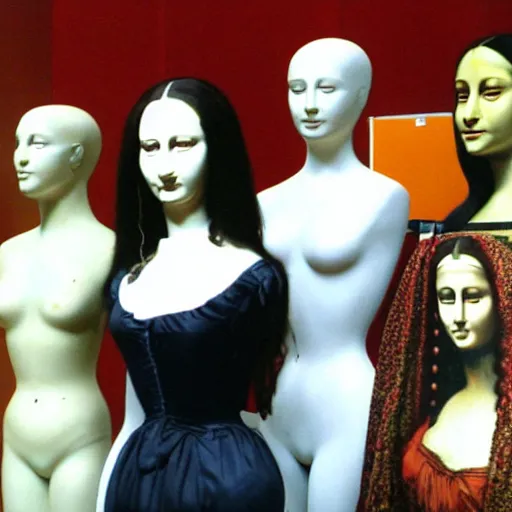 Prompt: monalisa mannequins