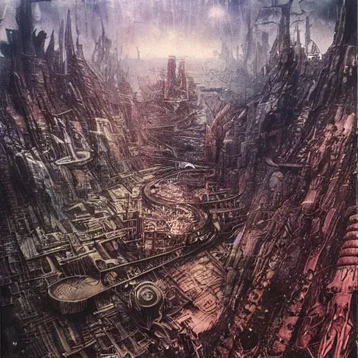 Prompt: realistic detailed image an underwater post apocalyptic city by Ayami Kojima, Amano, Karol Bak, Greg Hildebrandt, and Mark Brooks, Neo-Gothic, gothic, rich deep colors. Beksinski painting, part by Adrian Ghenie and Gerhard Richter. art by Takato Yamamoto. masterpiece