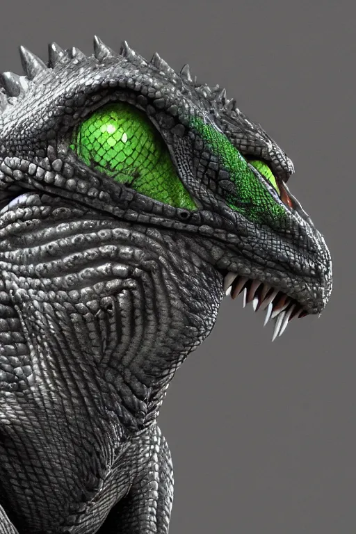 Image similar to lizardman, gray scales, anime, hd,