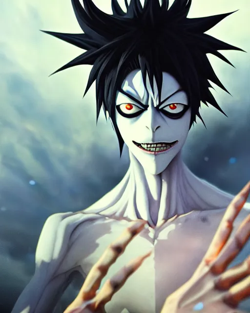 highly detailed surreal vfx portrait of ryuk from