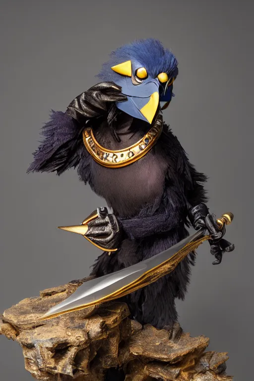 Image similar to a female DND kenku, high resolution film still, 8k, HDR colors, cosplay, studio lighting