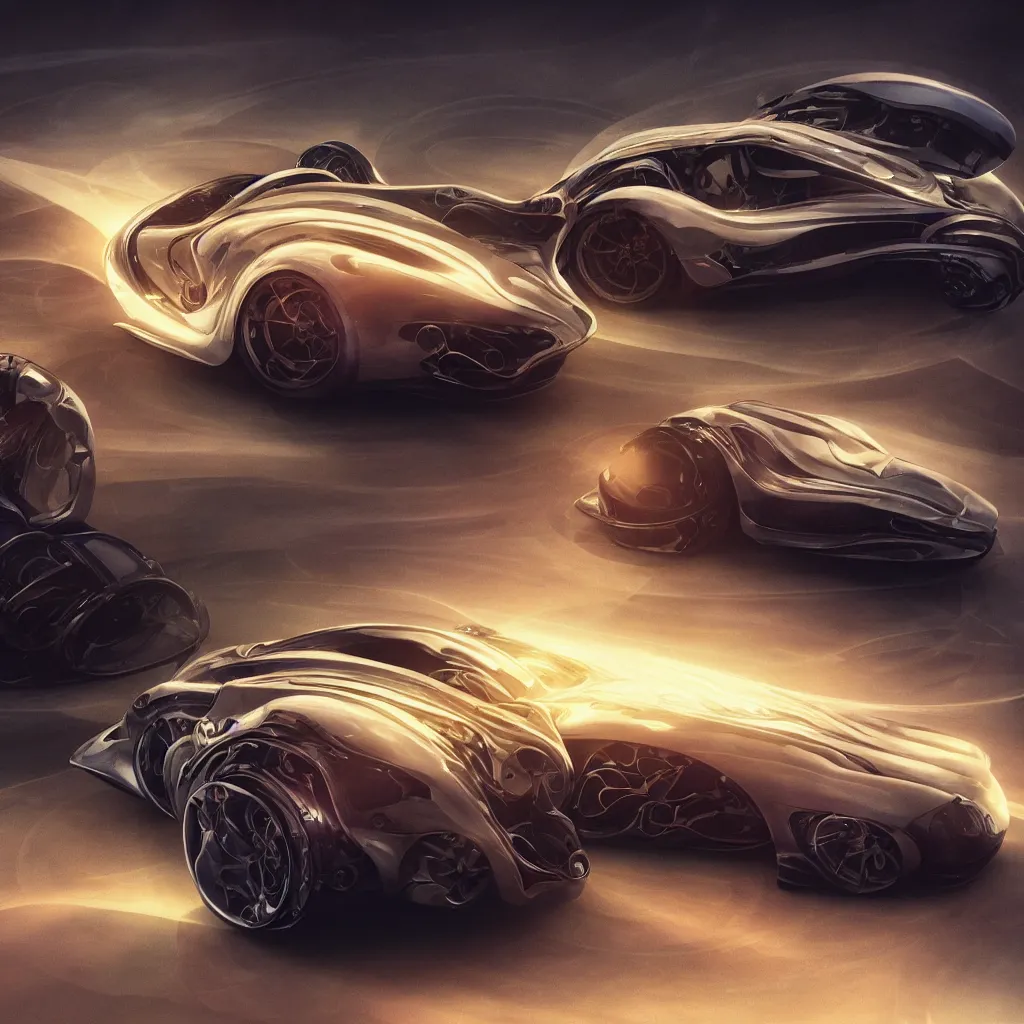 Image similar to open top sports car shaped time machine in latent space, mechanical fantasy, intricate, elegant, highly detailed, digital painting, concept art, smooth, sharp focus, illustration, divine realm of gods, realistic cinematic style, filmed in 70mm, volumetric lighting, octane render, photographic, concept art, artist Leonardo DaVinci, unreal engine 8k