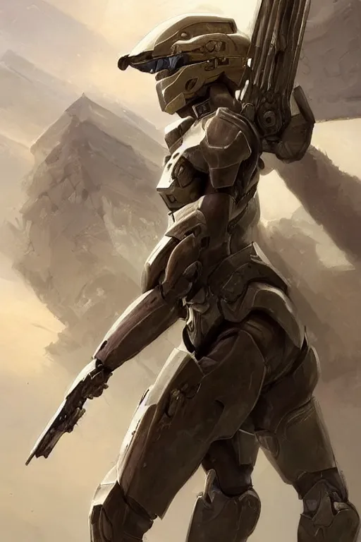Prompt: a professional painting of an attractive young female clothed in military armor, olive skin, long dark hair, beautiful bone structure, symmetrical facial features, intricate, elegant, digital painting, concept art, smooth, sharp focus, illustration, from Halo by Ruan Jia and Mandy Jurgens and Artgerm and William-Adolphe Bouguerea