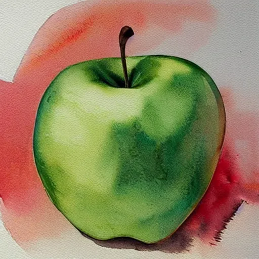 Prompt: apple by ivo jordanov, # artoftheday # artsy # artstudio # watercolours # watercolor _ art # artofvisual # artofinstagram