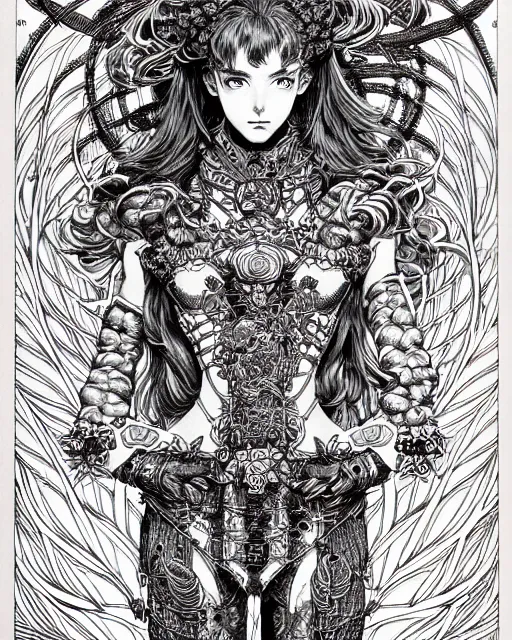 Image similar to hyper detailed illustration of the goddess of fire, intricate linework, lighting poster by moebius, ayami kojima, 90's anime, retro fantasy