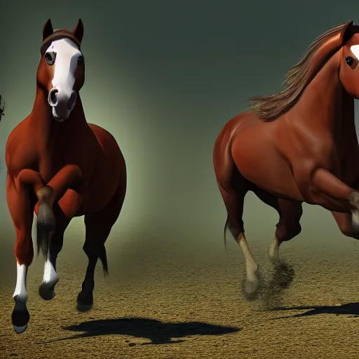 Image similar to horse running, high details, 8k, game character animation frames