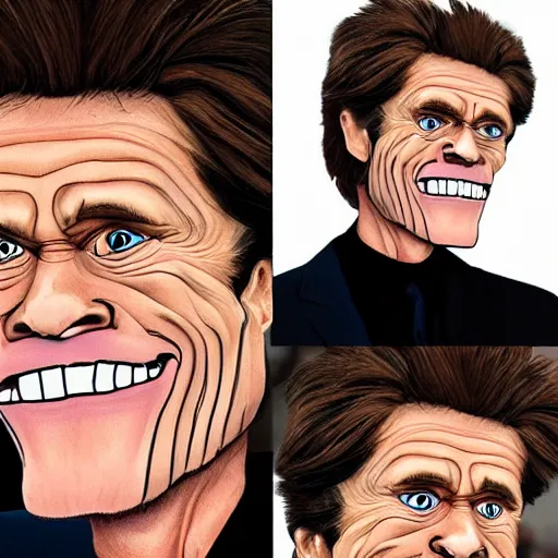 Image similar to willem dafoe caricature