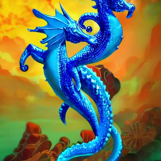 Prompt: merfolk riding seahorses, trending on artstation, colorful, intricate, art by senjon 津