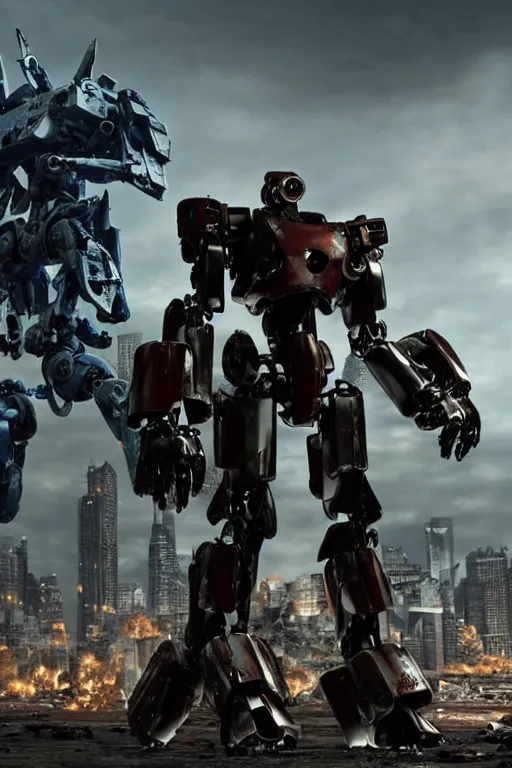 Image similar to a furture ai boxing humanoid mecha in ruin city, victory, punk style, by war robots, real steel ( 2 0 1 1 ), westworld and eve venture and pacific rim and machine warrior 5, cryengine, frostbite 3 engine, camouflage scheme, sharp focus, 8 k realistic, high definition, insanely detailed, sunny, ray tracing, realistic shaded,