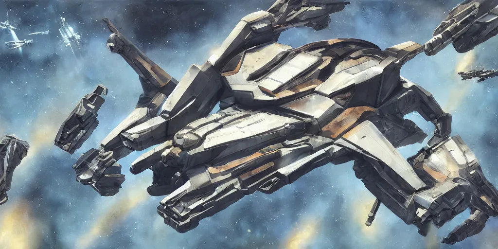 Image similar to Futuristic sci-fi props and gadget, hard surface, collection ,kitbash, parts, artstation, 8k, Shape and form, in watercolor gouache detailed paintings , hull, elite dangerous, star citizen , modular, pieces, big medium small, golden ratio, moebius, close up, form and shape exploration, in watercolor gouache detailed paintings