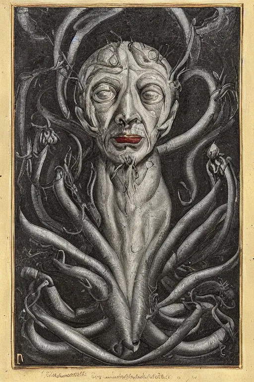 Image similar to beautiful face portrait of nyarlathotep, oil painting by nicholas hilliard, raphael, sofonisba anguissola