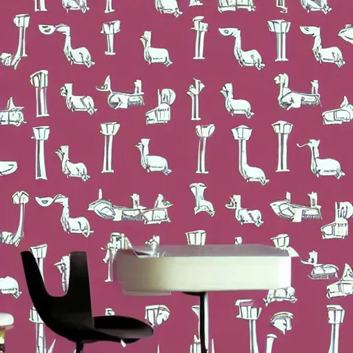 Image similar to modern kitchen wallpaper pig design. pigs on the wall expensive