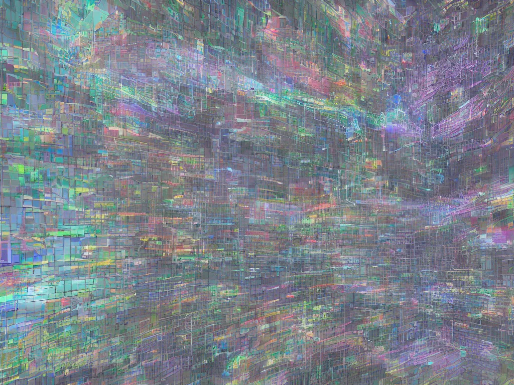 Prompt: large layers of overlapping translucent cyberscreens projecting beautiful varied reference sheets, floating translucent graphics, perfect lighting pixel sorting