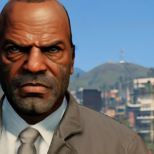 Image similar to high the pain harold in gta 5, unreal engine 5 detail, by gta 5