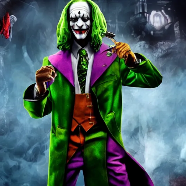 Image similar to snoop dogg as joker in mortal kombat, character, videogame render, 4 k