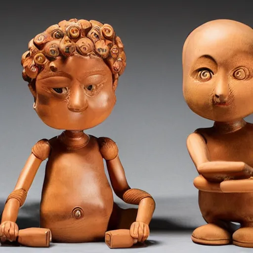 Image similar to omanko sculpture toy on display