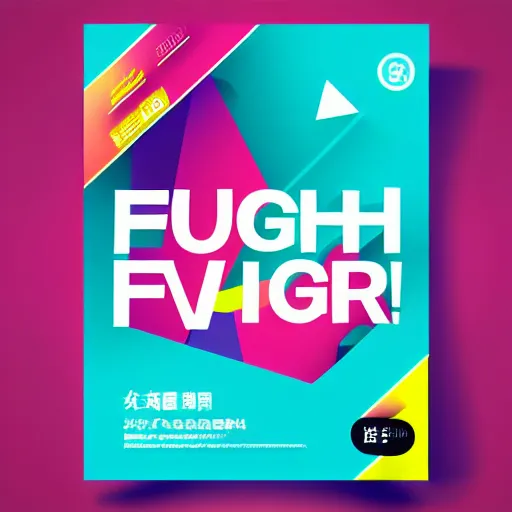 Image similar to square flyer design with bright and colourful contemporary typographic Japanese kanji, layout design, illustrator vector graphics