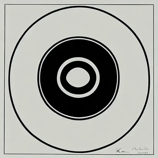 Image similar to symbolic bird with circle around it by karl gerstner, monochrome, symmetrical