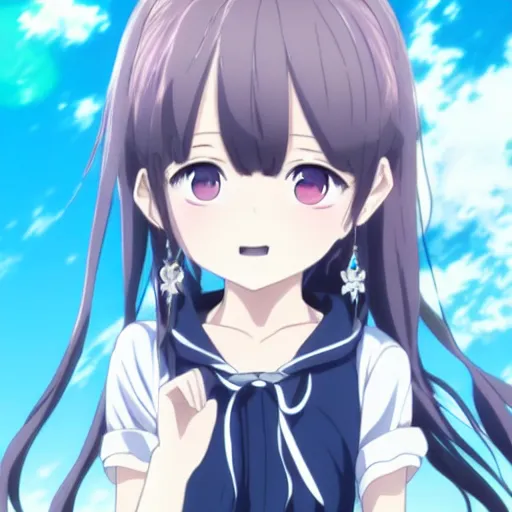 Prompt: Nemu Manaka vn anime key visual euphoria smug