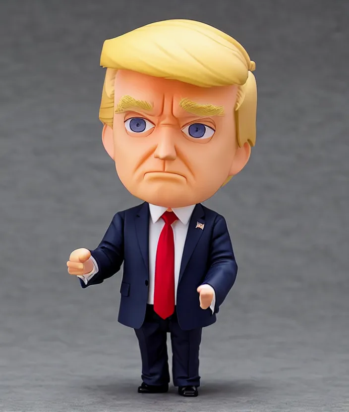 Image similar to donald trump nendoroid, well - designed, proportional, realistic lighting