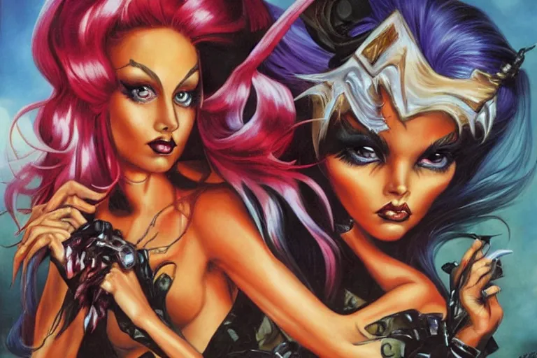 Image similar to monster high, boris vallejo, julie bell