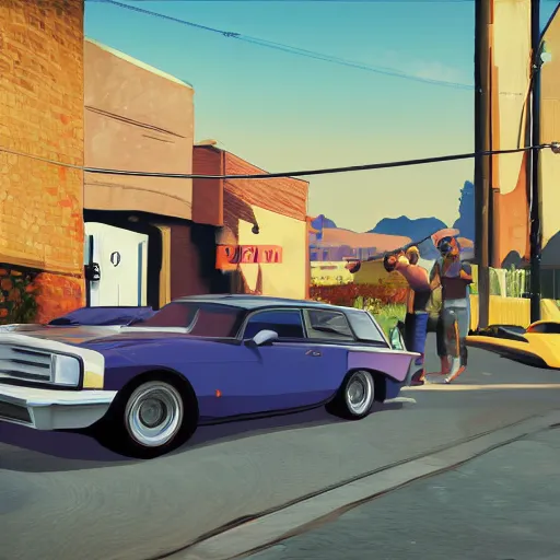 Image similar to gta 6 in colour painting