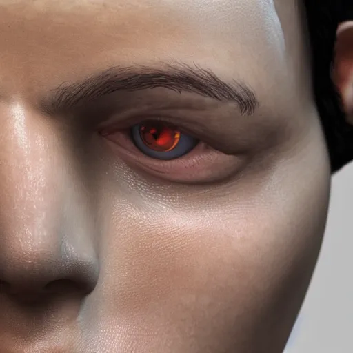 Prompt: human - dragon hybrid, close up face, 8 k, hyperrealistic, trending on artstation